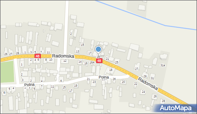 Klwów, Radomska, 19, mapa Klwów