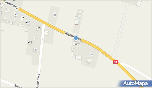 Klwów, Radomska, 34, mapa Klwów