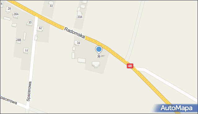 Klwów, Radomska, 36, mapa Klwów