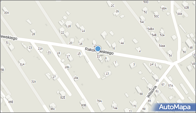 Knurów, Rakoniewskiego Walentego, 11, mapa Knurów
