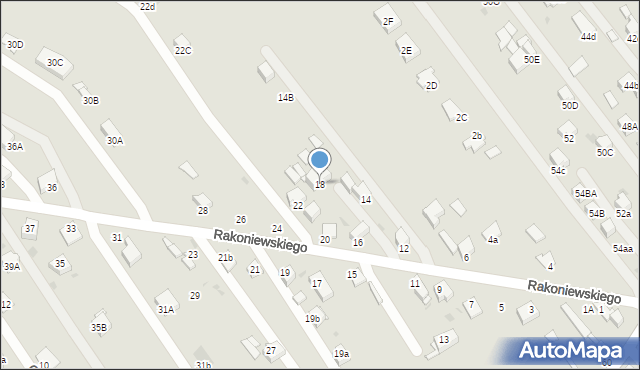 Knurów, Rakoniewskiego Walentego, 18, mapa Knurów