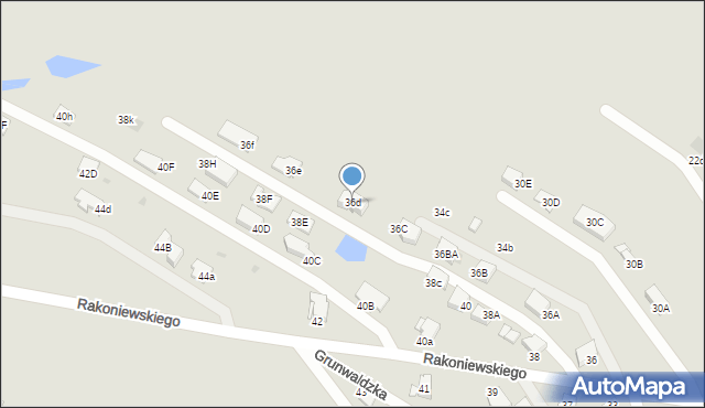 Knurów, Rakoniewskiego Walentego, 36d, mapa Knurów