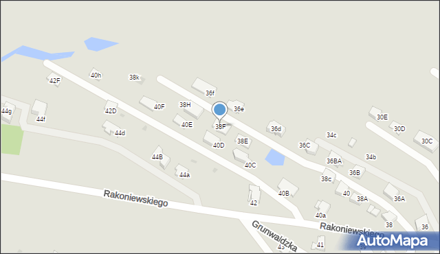 Knurów, Rakoniewskiego Walentego, 38F, mapa Knurów