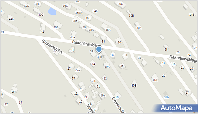 Knurów, Rakoniewskiego Walentego, 39b, mapa Knurów