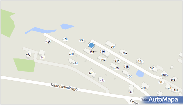 Knurów, Rakoniewskiego Walentego, 40F, mapa Knurów