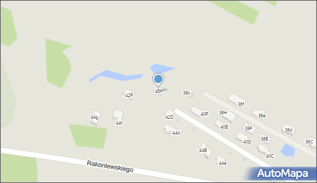 Knurów, Rakoniewskiego Walentego, 40h, mapa Knurów