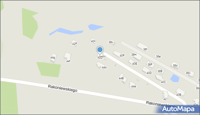 Knurów, Rakoniewskiego Walentego, 42D, mapa Knurów