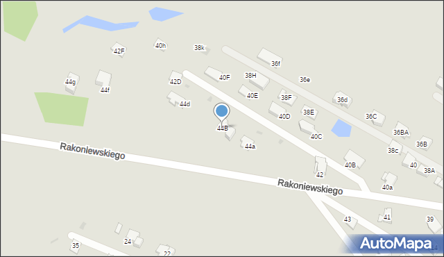 Knurów, Rakoniewskiego Walentego, 44B, mapa Knurów