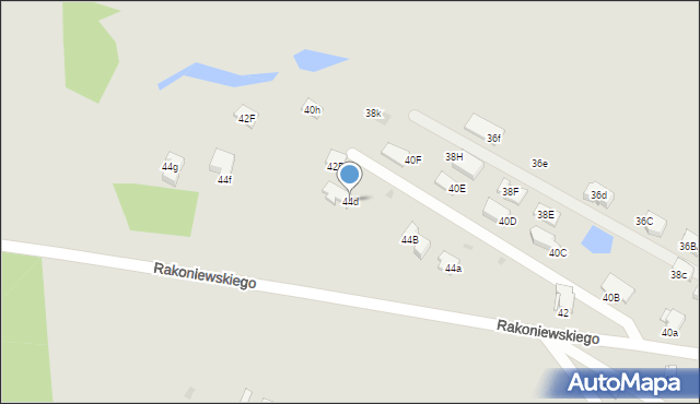 Knurów, Rakoniewskiego Walentego, 44d, mapa Knurów