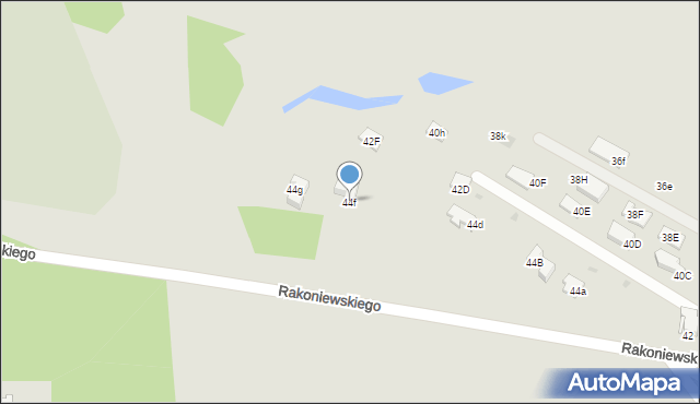 Knurów, Rakoniewskiego Walentego, 44f, mapa Knurów