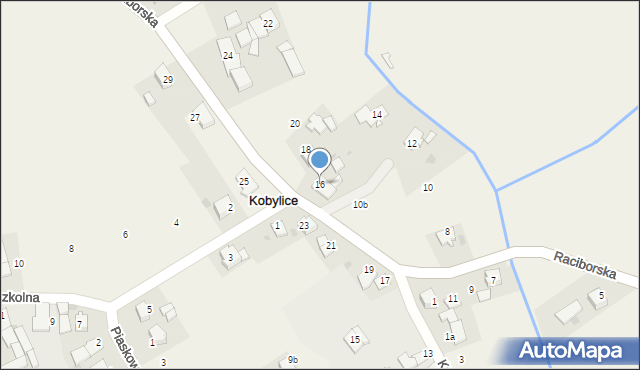 Kobylice, Raciborska, 16, mapa Kobylice