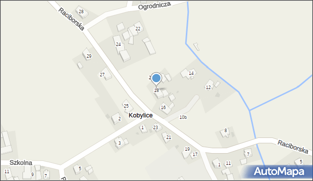 Kobylice, Raciborska, 18, mapa Kobylice