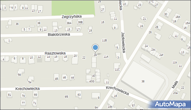 Kobyłka, Rasztowska, 24, mapa Kobyłka