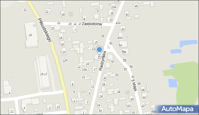 Kock, Radzyńska, 21, mapa Kock