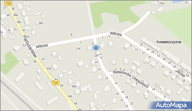Koluszki, Rataja, 11b, mapa Koluszki