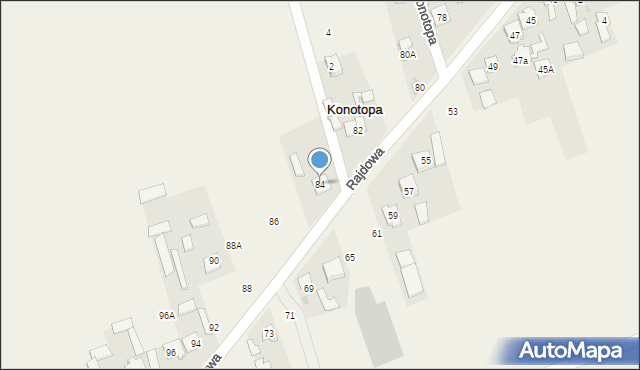 Konotopa, Rajdowa, 84, mapa Konotopa