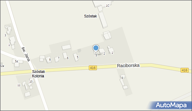 Kornice, Raciborska, 3, mapa Kornice
