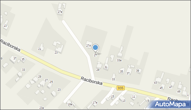 Kornowac, Raciborska, 27, mapa Kornowac