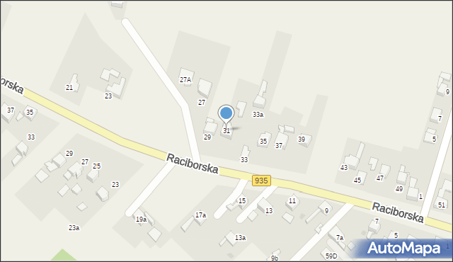 Kornowac, Raciborska, 31, mapa Kornowac