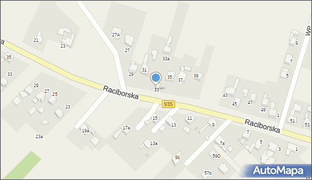 Kornowac, Raciborska, 33, mapa Kornowac