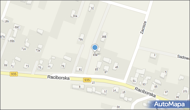 Kornowac, Raciborska, 83a, mapa Kornowac