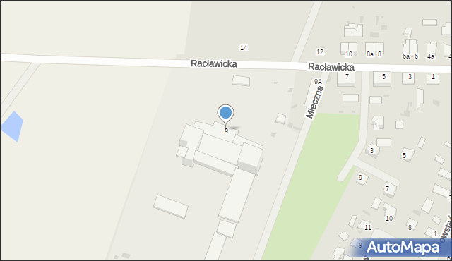 Korsze, Racławicka, 9, mapa Korsze