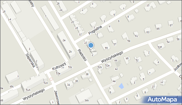 Kostrzyn nad Odrą, Radości, 4, mapa Kostrzyn nad Odrą