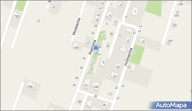 Koszyce Małe, Radosna, 15a, mapa Koszyce Małe