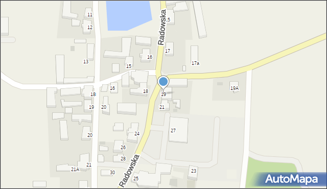 Kowalów, Radowska, 19, mapa Kowalów