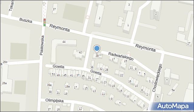 Kraków, Radwańskiego Feliksa, 19, mapa Krakowa