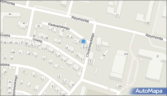 Kraków, Radwańskiego Feliksa, 3, mapa Krakowa