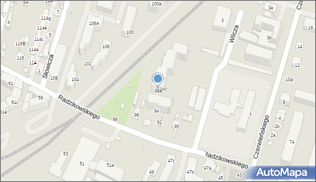 Kraków, Radzikowskiego Eliasza, 94a, mapa Krakowa