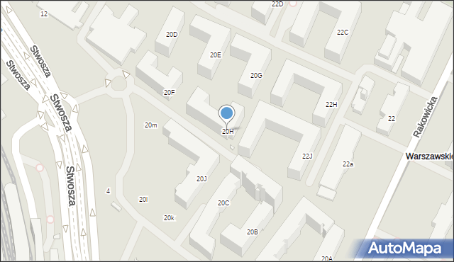 Kraków, Rakowicka, 20H, mapa Krakowa