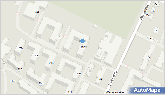 Kraków, Rakowicka, 22C, mapa Krakowa