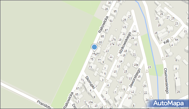 Kraków, Rakowicka, 77a, mapa Krakowa