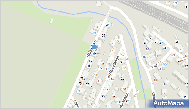 Kraków, Rakowicka, 87, mapa Krakowa