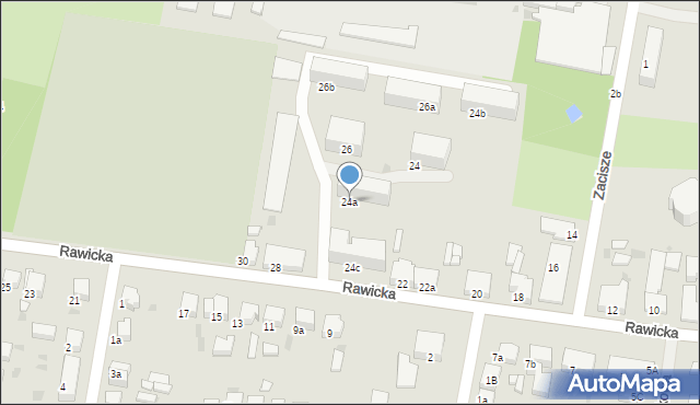 Krotoszyn, Rawicka, 24a, mapa Krotoszyna