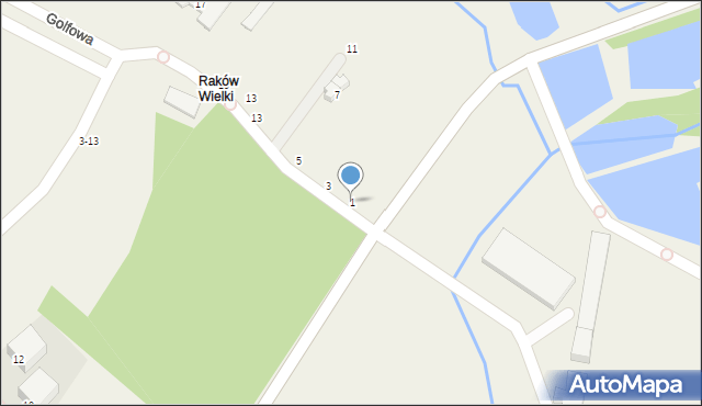 Kryniczno, Rakowa, 1, mapa Kryniczno