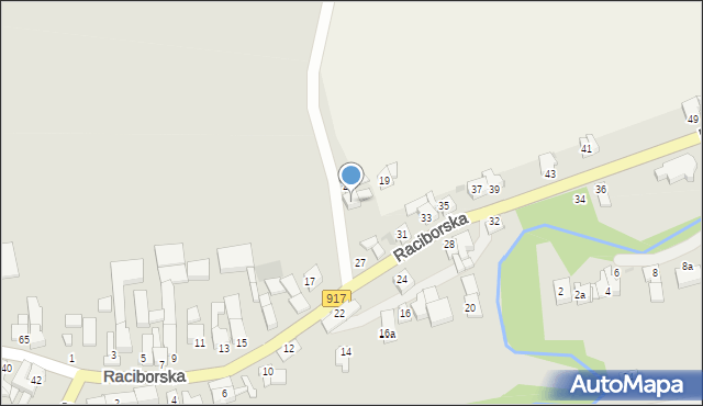 Krzanowice, Raciborska, 23, mapa Krzanowice