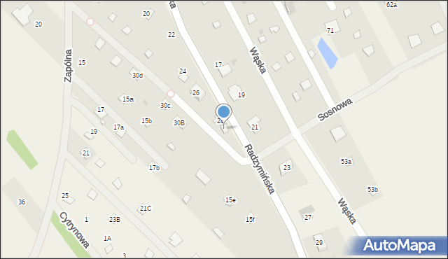 Kuligów, Radzymińska, 28a, mapa Kuligów