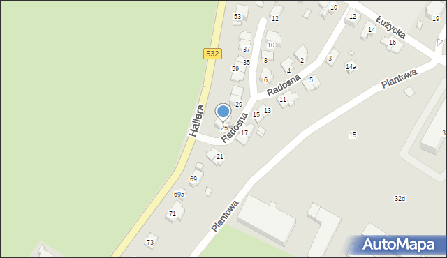 Kwidzyn, Radosna, 25, mapa Kwidzyn