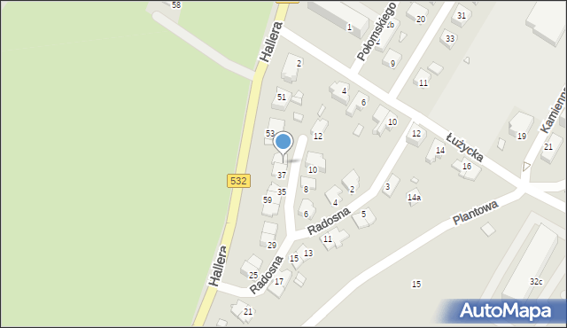 Kwidzyn, Radosna, 39, mapa Kwidzyn