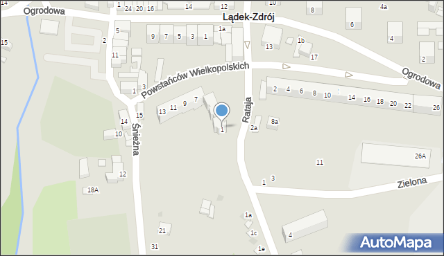 Lądek-Zdrój, Rataja Macieja, 1, mapa Lądek-Zdrój