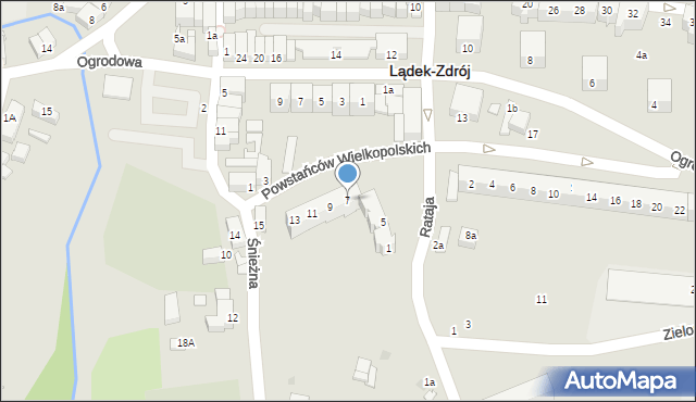 Lądek-Zdrój, Rataja Macieja, 7, mapa Lądek-Zdrój
