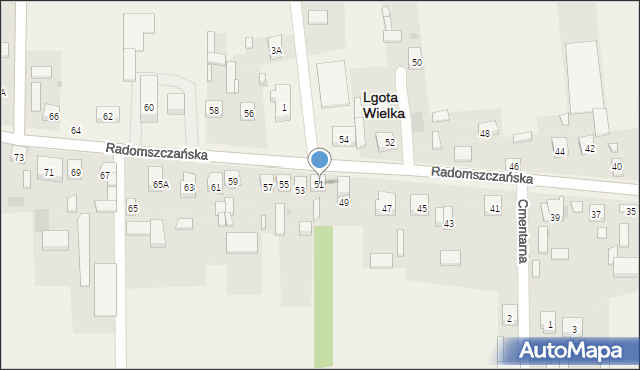 Lgota Wielka, Radomszczańska, 51, mapa Lgota Wielka