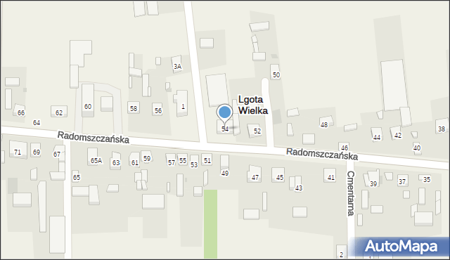 Lgota Wielka, Radomszczańska, 54, mapa Lgota Wielka