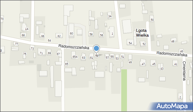 Lgota Wielka, Radomszczańska, 59, mapa Lgota Wielka