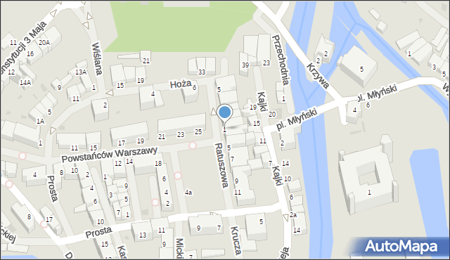 Lidzbark Warmiński, Ratuszowa, 1, mapa Lidzbark Warmiński