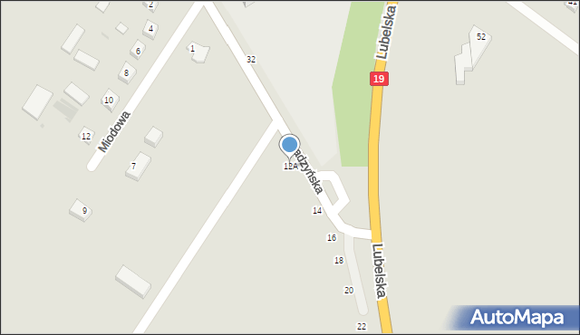 Łosice, Radzyńska, 12A, mapa Łosice