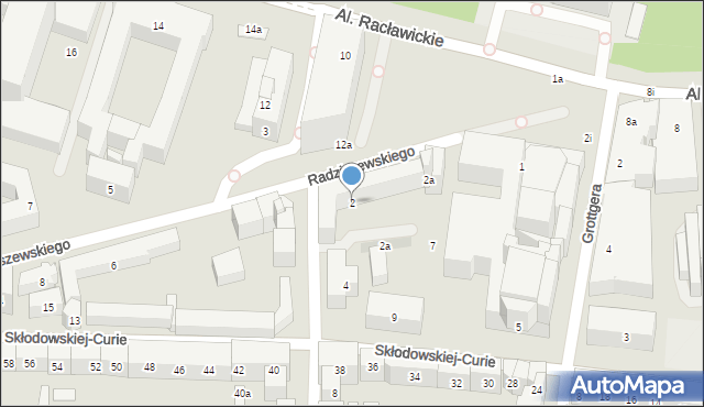 Lublin, Radziszewskiego Idziego, 2, mapa Lublina